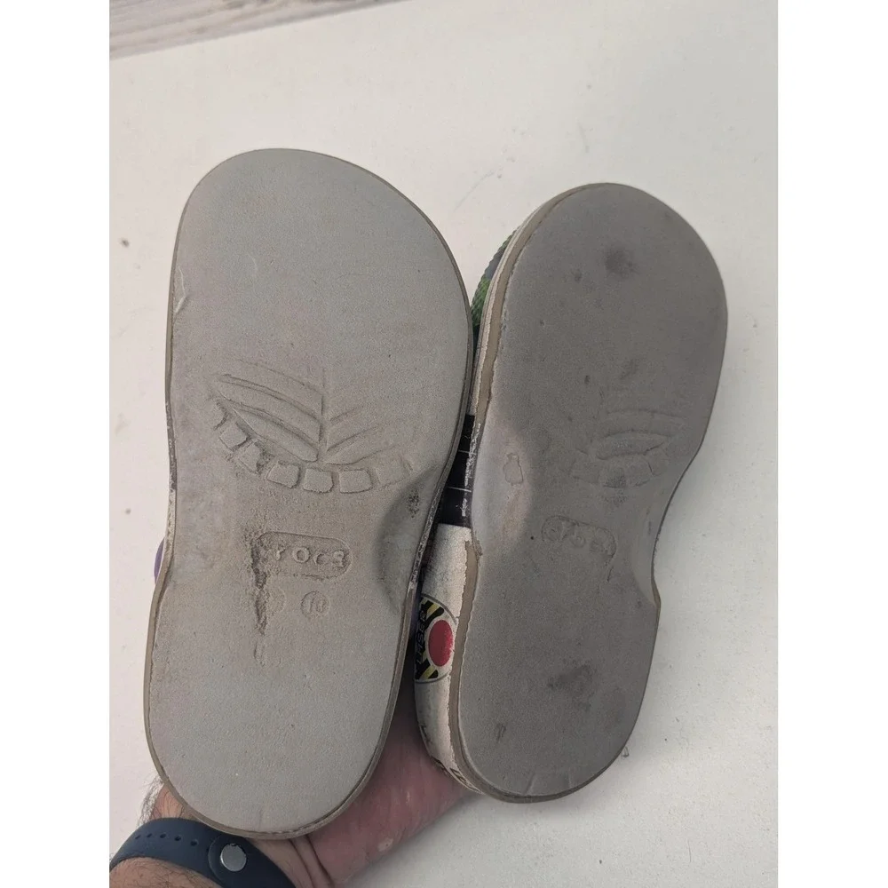 Crocs Clogs Kids Size 13 Green Buzz Lightyear Toy Story Disney Slip On